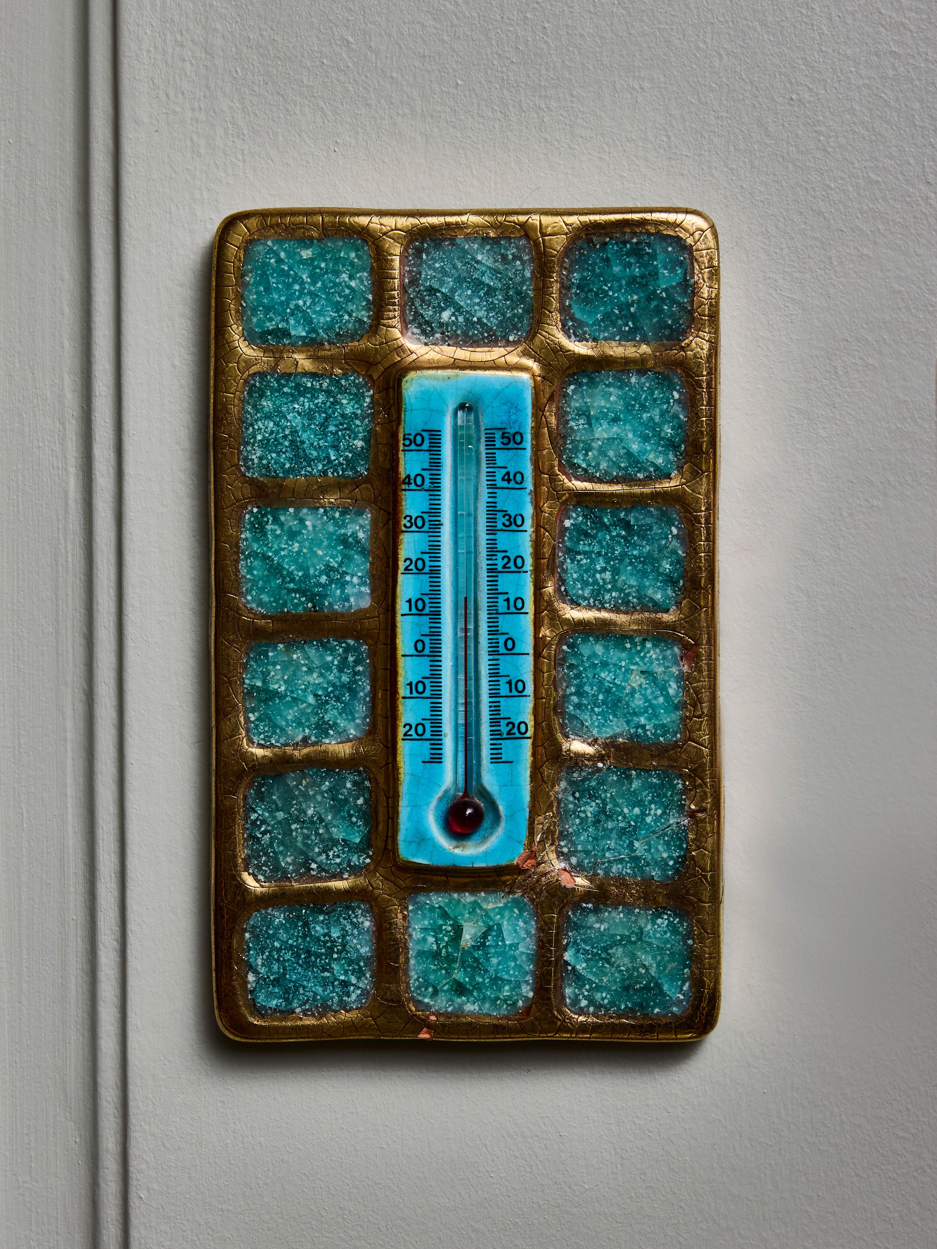 Mid-Century Modern Mithe Espelt Small Ceramic Thermometer