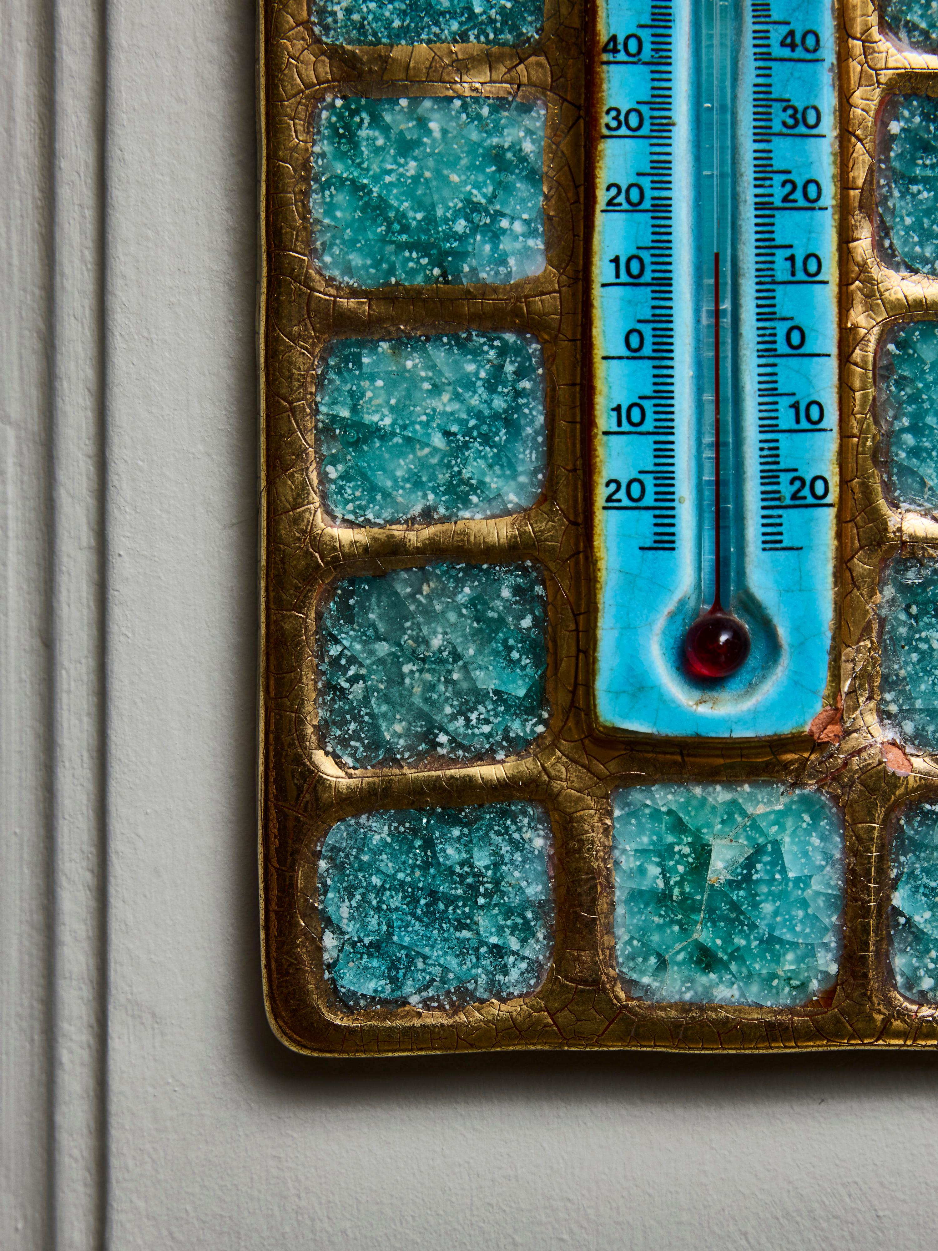 French Mithe Espelt Small Ceramic Thermometer