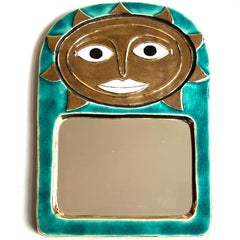 Mithé Espelt - Specchio "Soleil", ceramica, oro