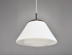Mithras Opaline Glass Pendant Light By August Walter &amp; Sohne Circa 1930s