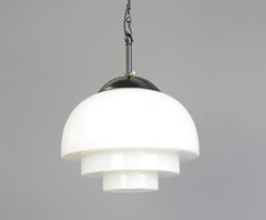 Mithras Opaline Glass Pendant Light by August Walter & Sohne
