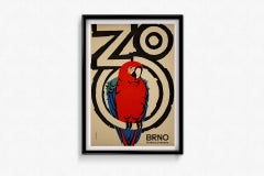 1969 original poster created for the Brno Zoo in former Czechoslovakia