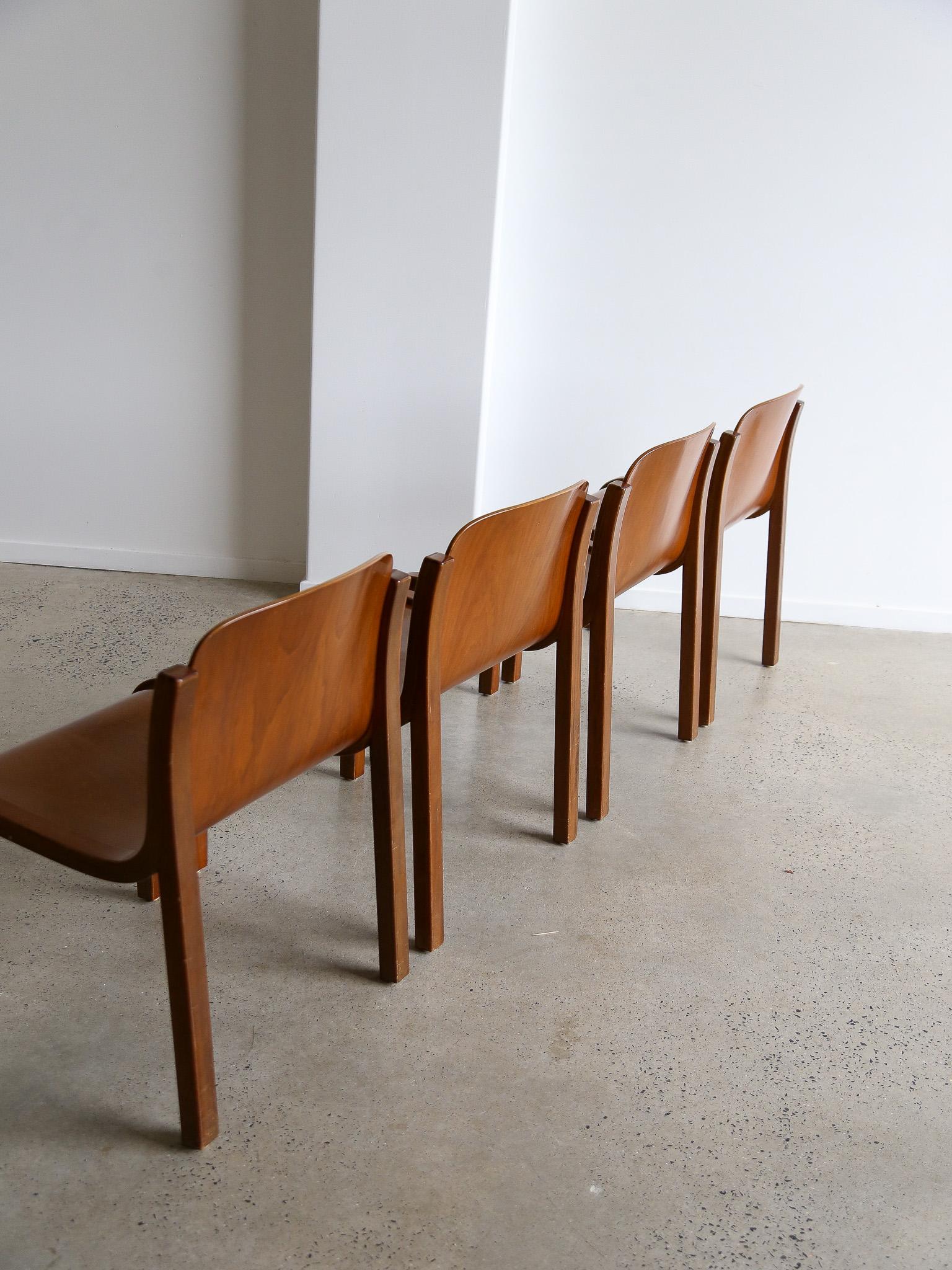 Mito Chairs by Carlo Bartoli for Tisettanta Set of Four For Sale 2