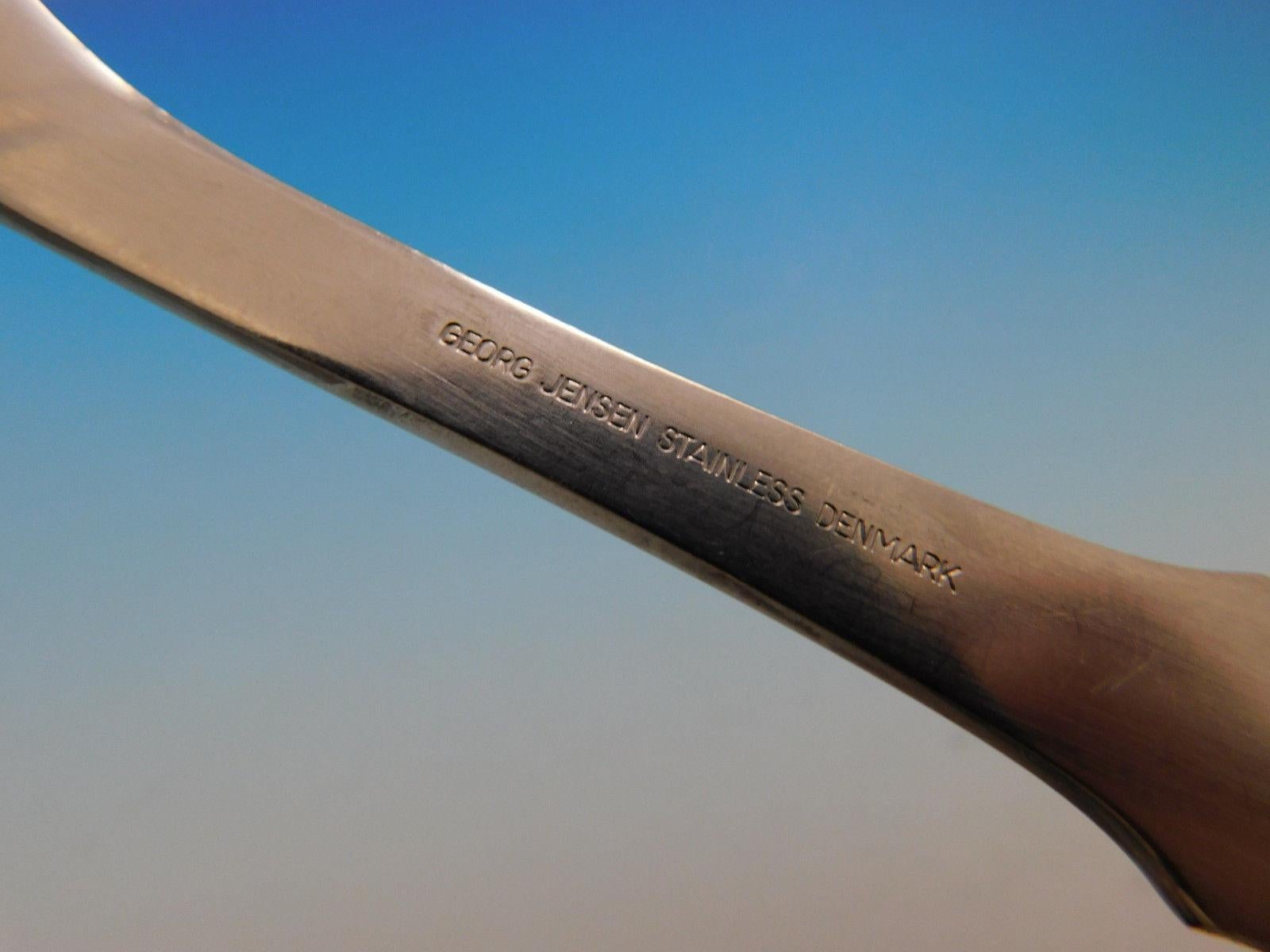 Mitra Matte von Georg Jensen, Edelstahl-Besteckset für 6 Personen, Nachlass im Zustand „Hervorragend“ in Big Bend, WI