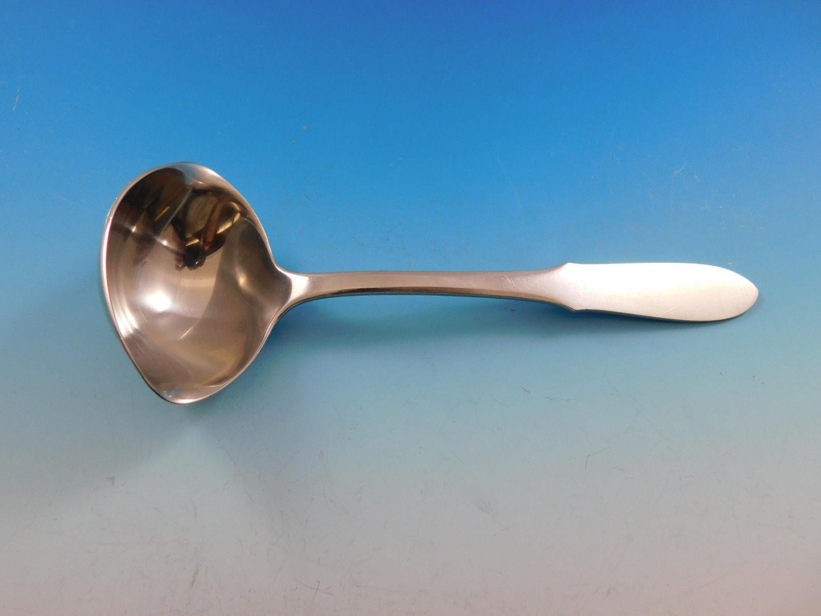 Mitra Matte von Georg Jensen, Edelstahl-Besteckset für 6 Personen, Nachlass (Mitte des 20. Jahrhunderts)