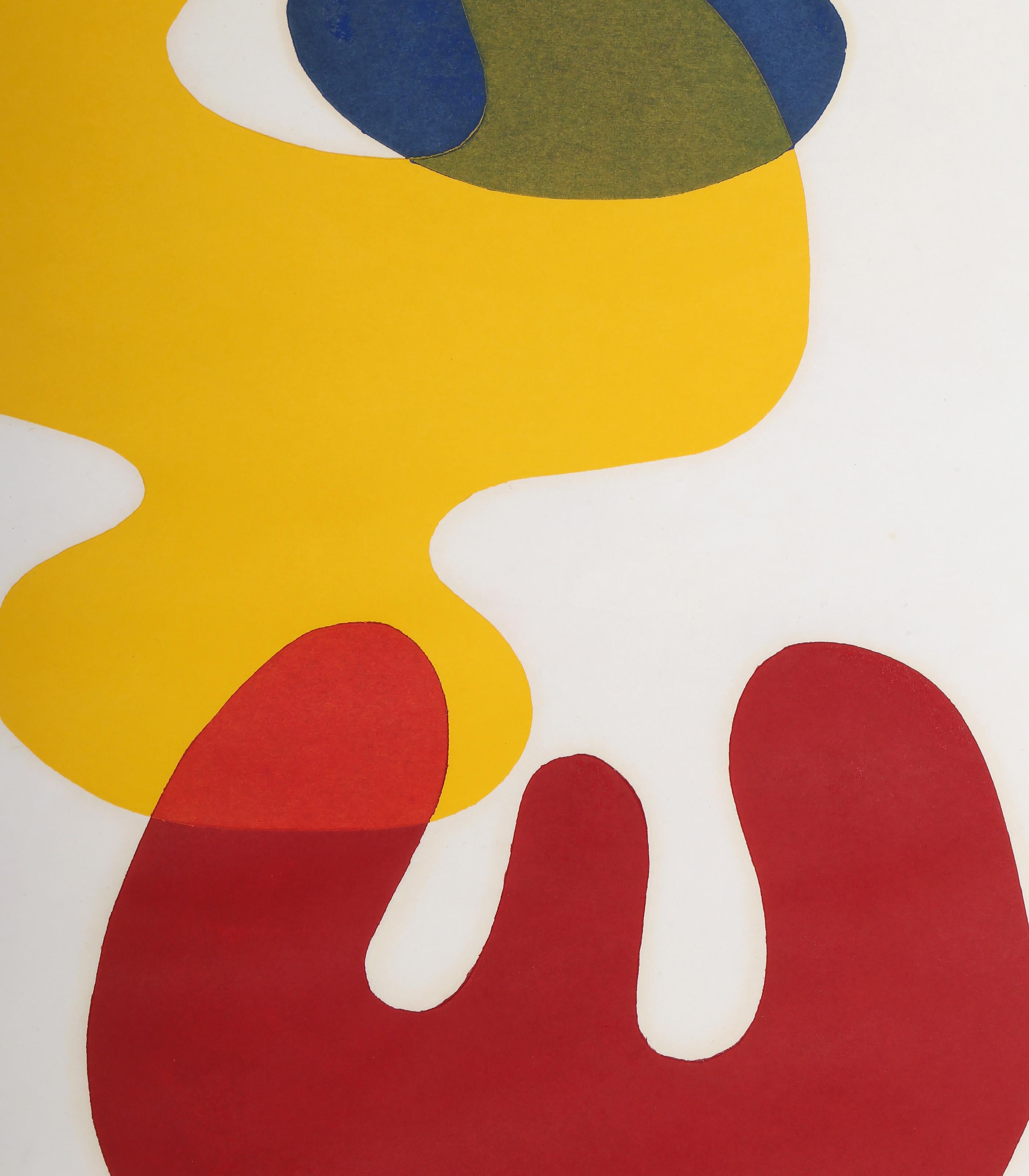 Three Birds, Modern Woodcut by Mitsuaki Sora For Sale 1