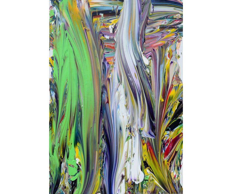 Secreto" (2020) de Mitsumasa Kadota es una hipnotizante exploración del movimiento, la textura y la naturaleza efímera de la percepción. Creado con acrílico y carborundo sobre algodón, este cuadro invita al espectador a una dinámica interacción de