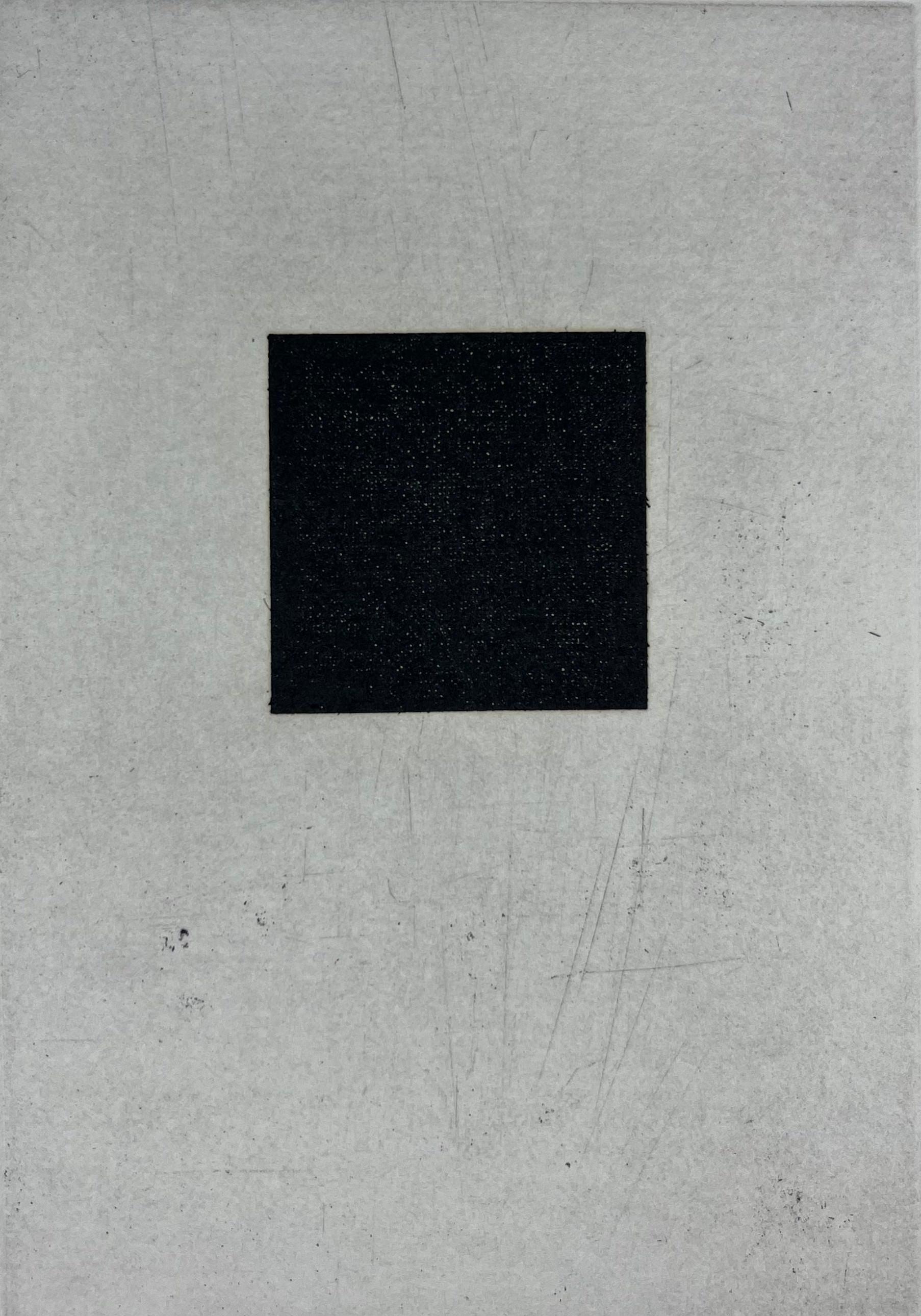 Japanisch 1986 signiert limitierte Auflage Original-Kunstdruck Radierung  15x11 Zoll. – Print von Mitsuo Miura