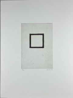 Japanisch 1986 signiert limitierte Auflage Original-Kunstdruck Radierung  15x11 Zoll.