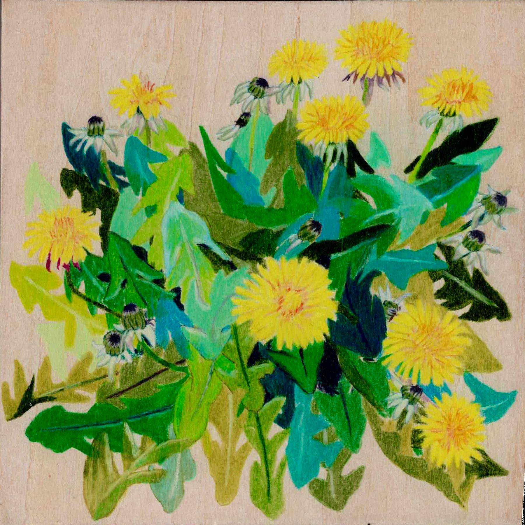 Time is Movin' : Dandelion - Painting by Mitsuyo Okada