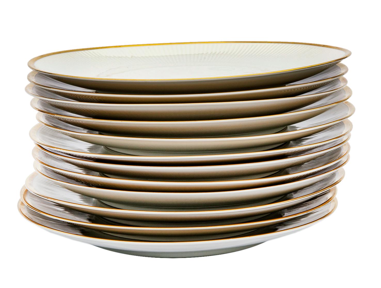 20th Century Mitterteich Eternal Dinner Plates ; Set of 12 For Sale