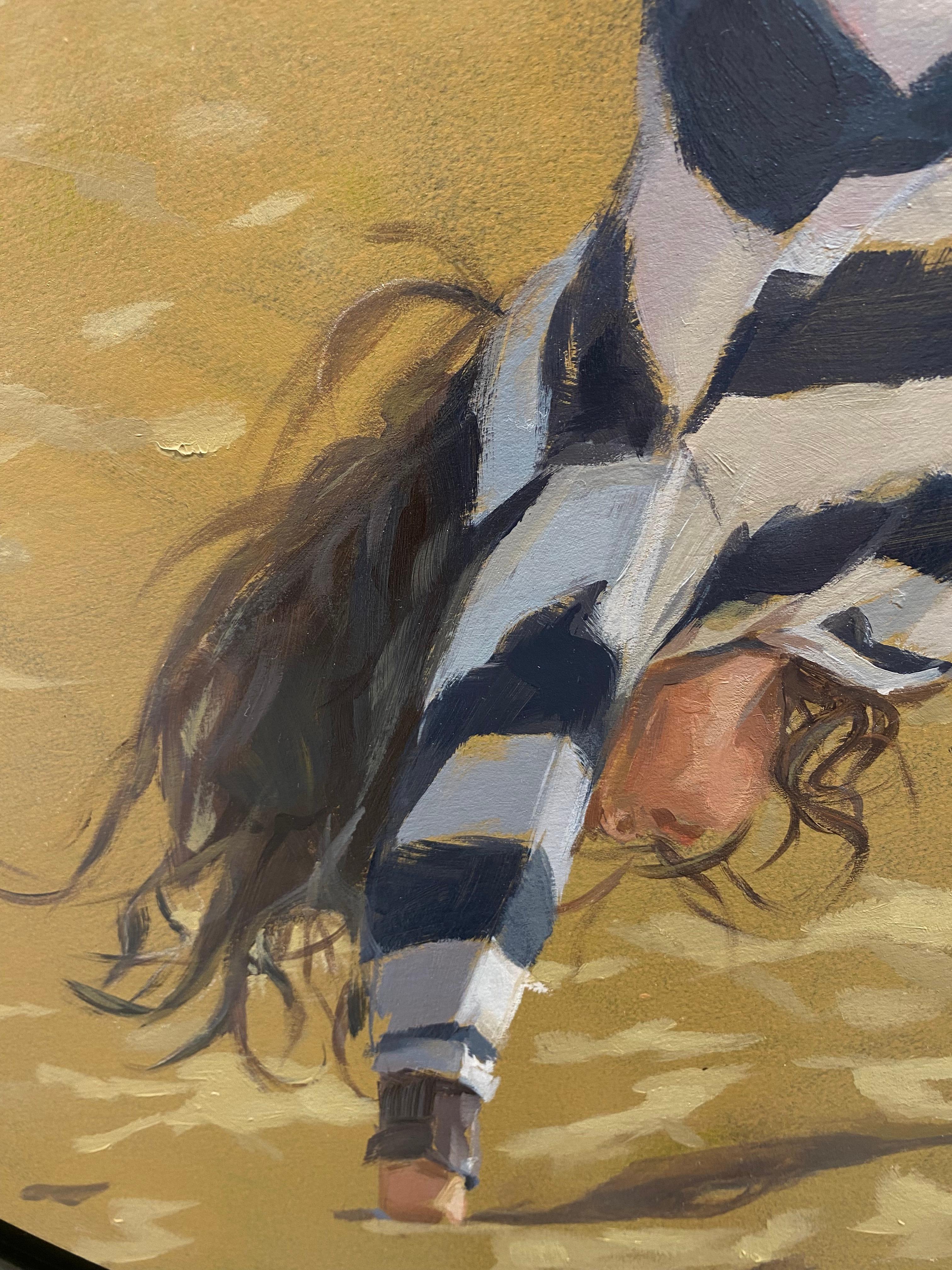 Casi - Pintura contemporánea del siglo XXI de una chica - Painting de Mitzy Renooy