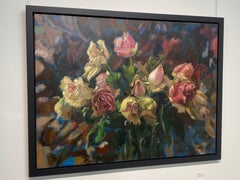 Roses - Peinture acrylique contemporaine du 21e siècle de Mitzy Renooy