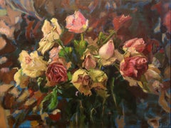 Roses- 21st Century Contemporary Acrylic Painting by Dutch Mitzy Renooy