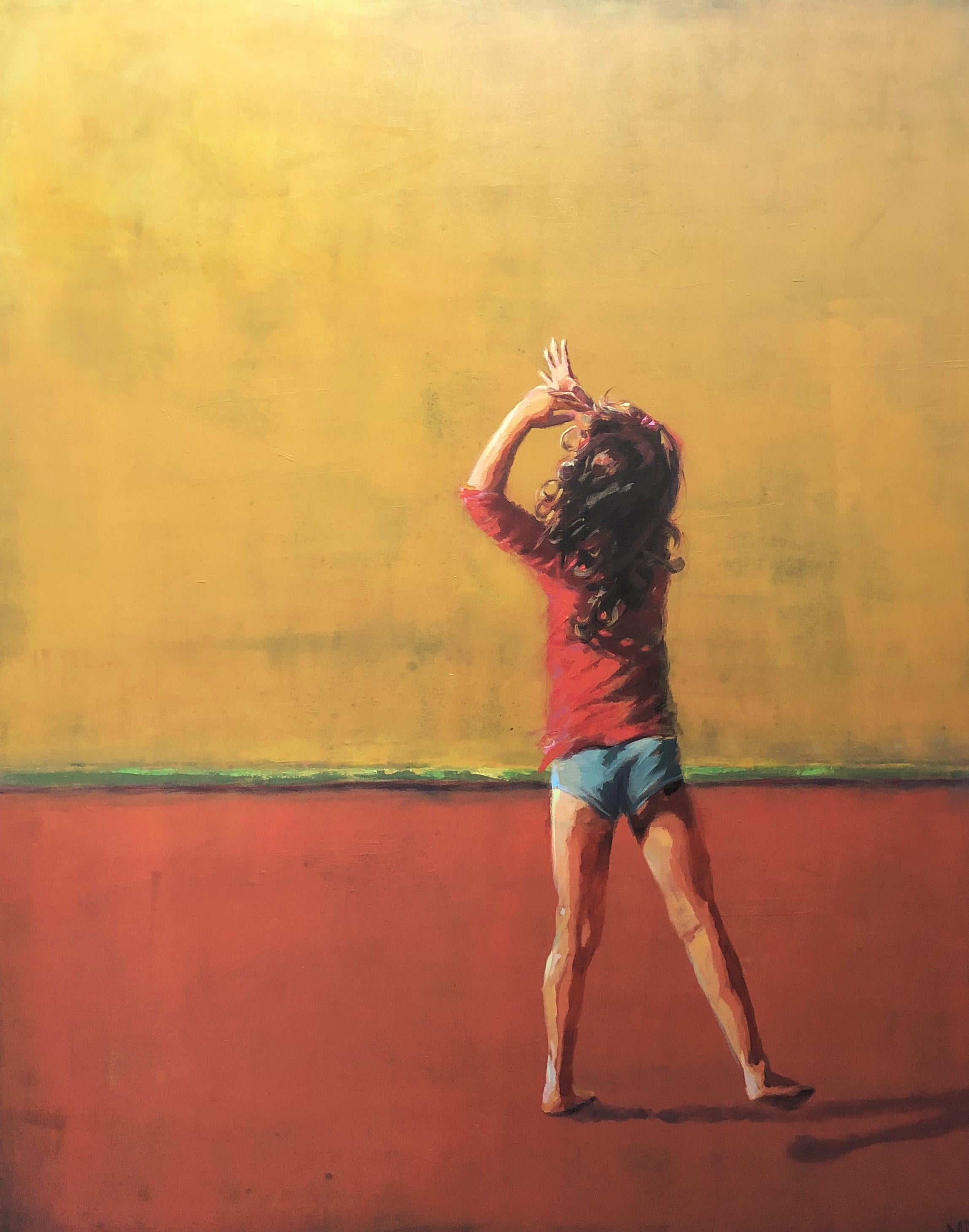 Mitzy Renooy Figurative Painting - The Bright of life - 21st Century Contemporary Painting of a Girl