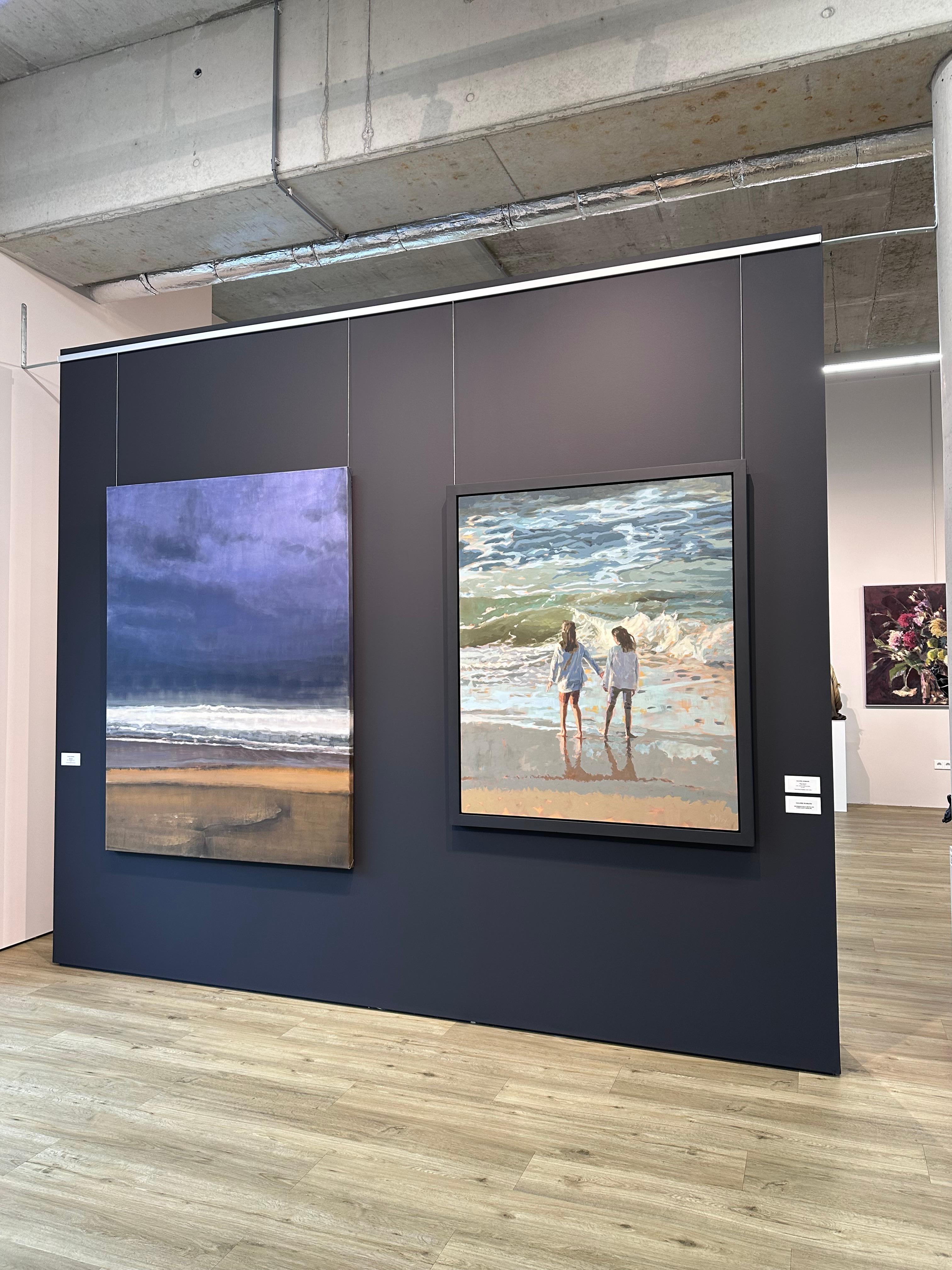 Timeless- 21st Century Contemporary abstrakte Malerei eines Strandes  im Angebot 1