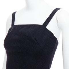 MIU MIU 1998 Vintage Runway laine polaire gris anthracite top bustier IT38 XS