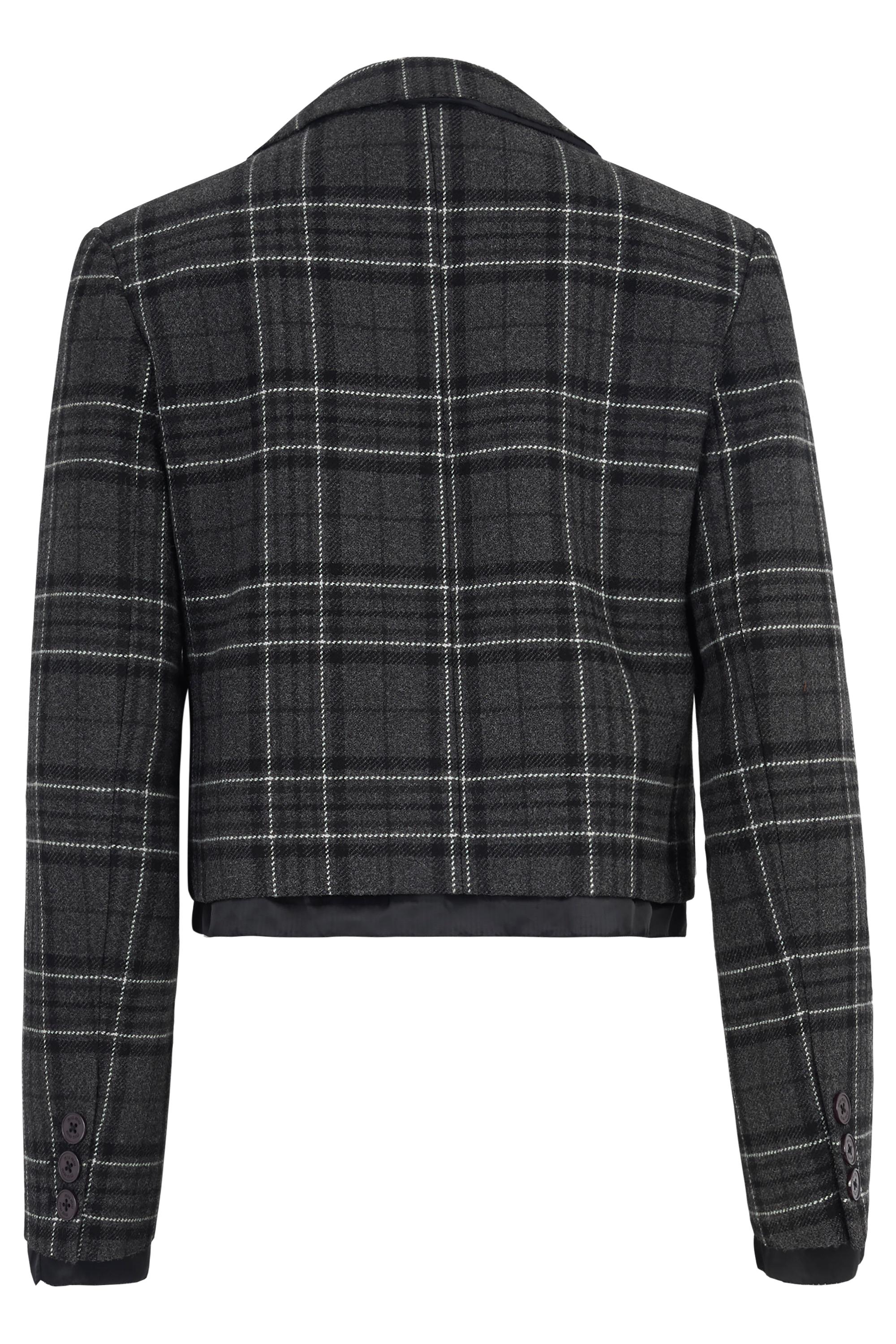 Miu Miu 2000's Grey Wool Cropped Jacket In Excellent Condition For Sale In London, GB