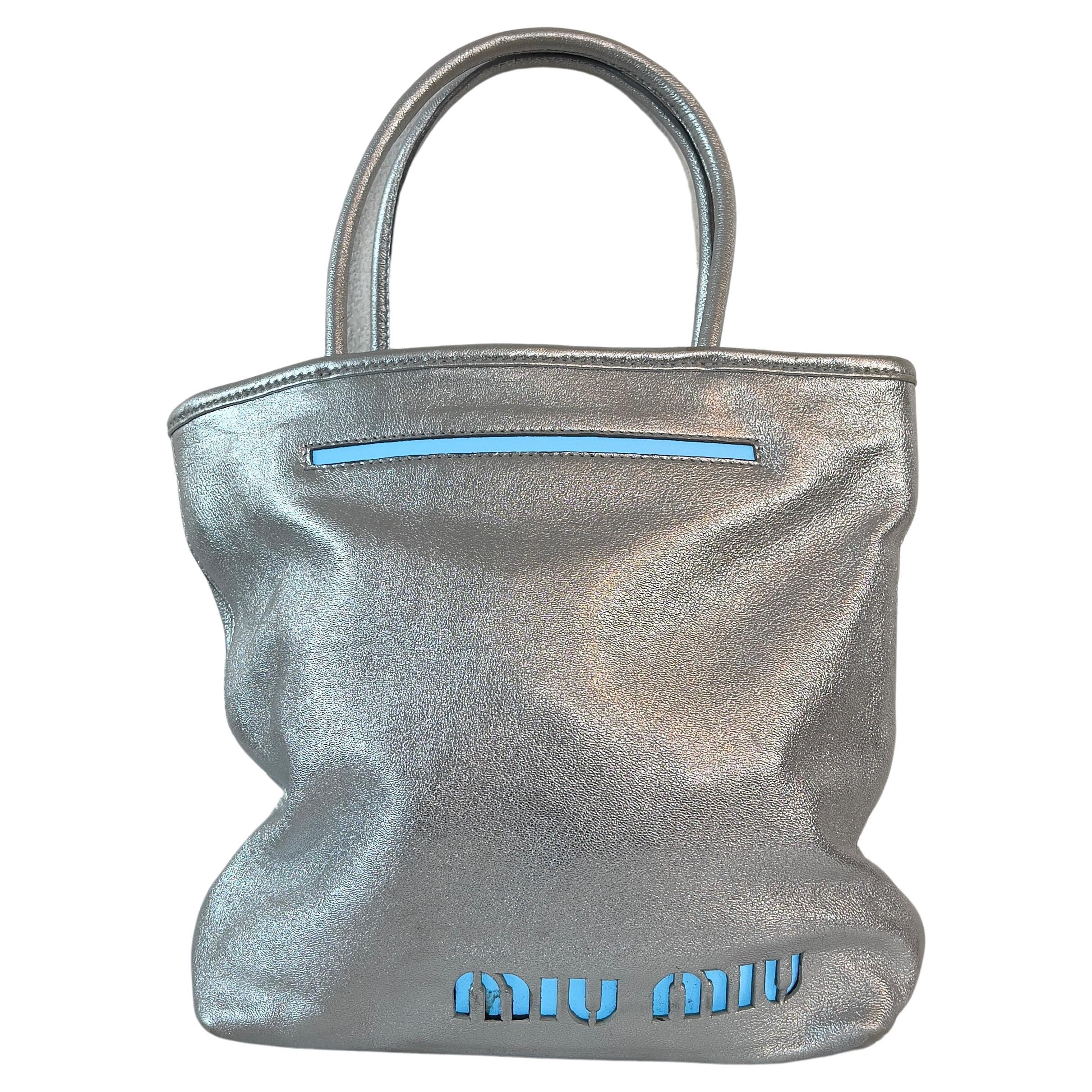 Miu Miu 2001 silver light up bag