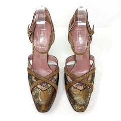 Miu Miu 2004 Brocade Platform Heels, Fall Runway, 38.5