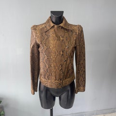 Miu Miu 2008 Numbered Biker Jacket in Genuine Python - Rare Edition