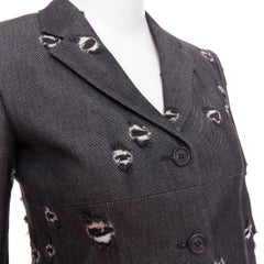MIU MIU 2009 Distressed Cropped Blazer Jacket IT38