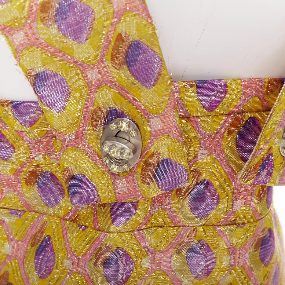MIU MIU 2009 robe en jacquard abstrait en soie et laine mélangées IT36 XXS en vente 2