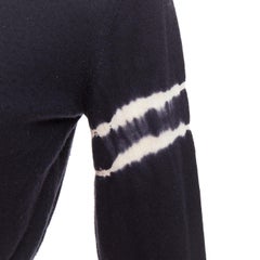 MIU MIU 2013 black cashmere silk tie dye cinched waist pullover sweater IT40 S