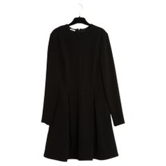 Miu Miu 2013 Robe Crepe Minimal Noir FR38 Perfect Black Crepe Dress UK10 US8