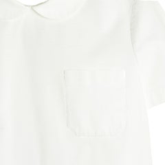 Miu Miu 2015 Top Blanc Dos Plisse FR38: blusa blanca de algodón con espalda plisada, talla UK10, US6