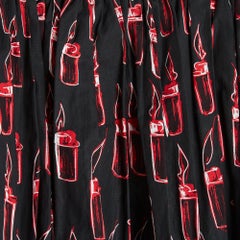 Miu Miu 2016 Eri Wakiyama Jup e bougies FR40 Black Candles Skirt UK12 US10