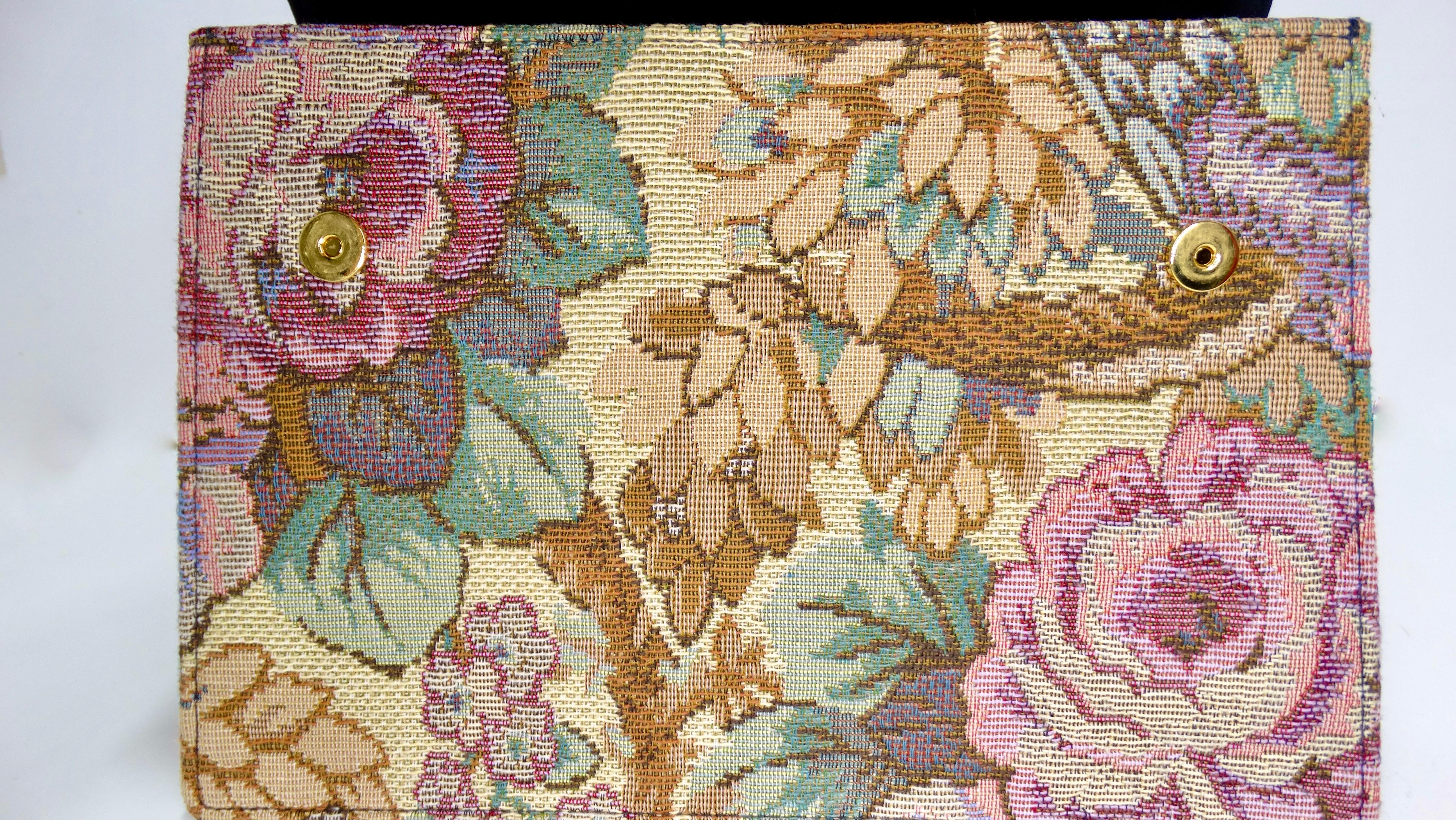 Miu Miu 2016 Floral Jacquard Crystal Handbag 1