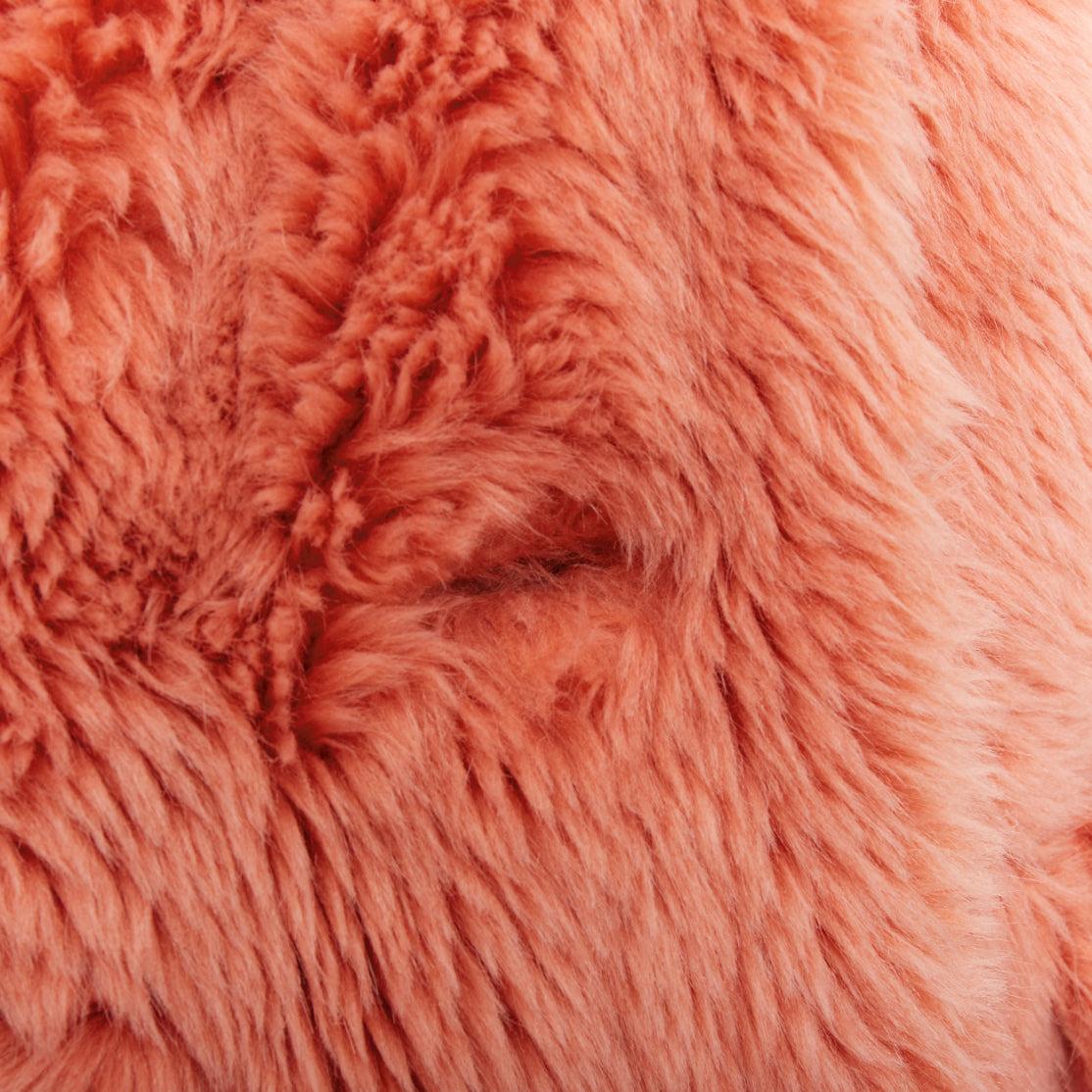 MIU MIU 2017 Runway brown XL flower button faux fur oversized coat IT36 XS in vendita 4