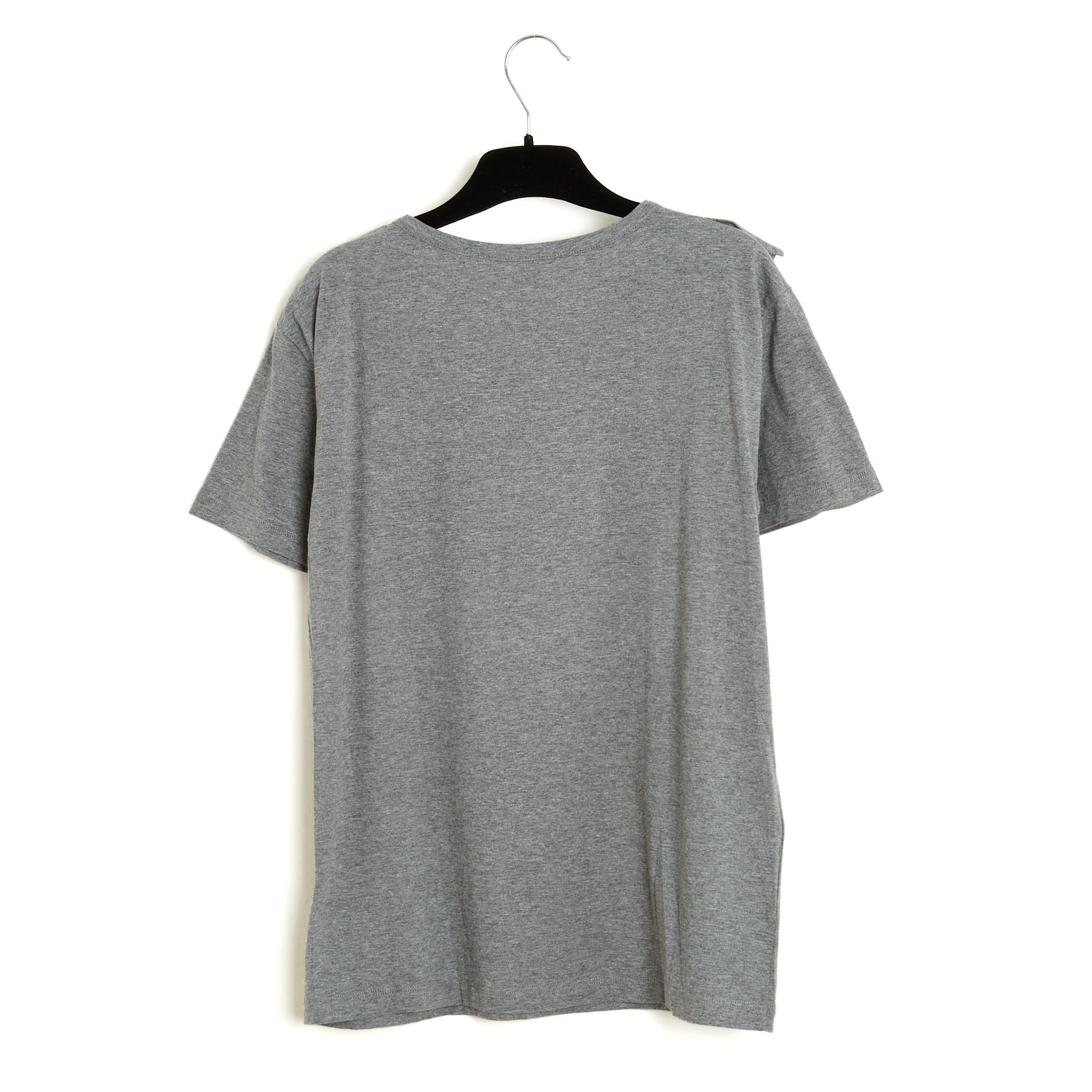 Miu Miu 2017 Top gris FR38 Grey Jersey Ruffles T shirt Top UK10 US8 New in vendita 1