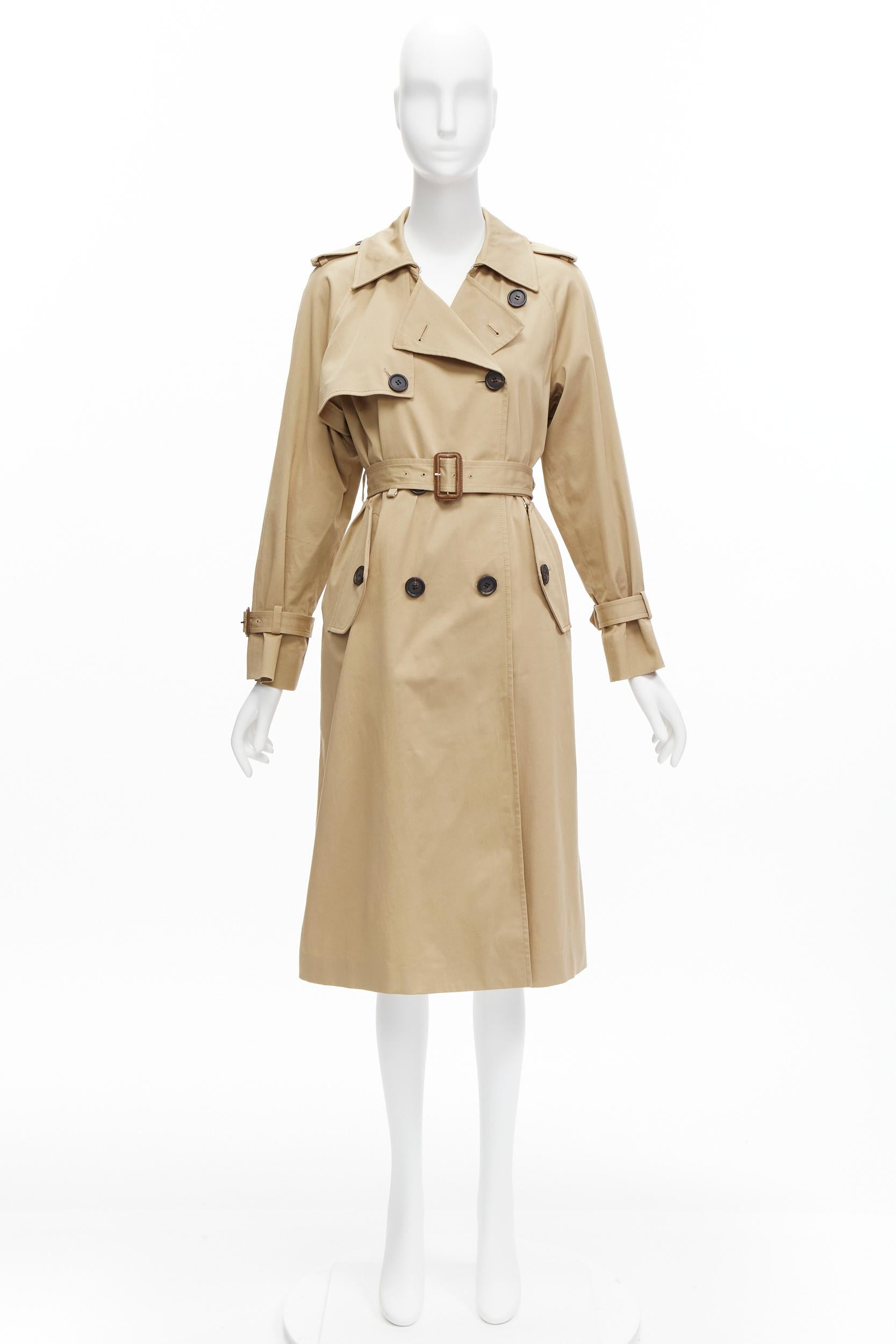 MIU MIU 2018 cotton blend classic double breasted belted trench coat IT36  7