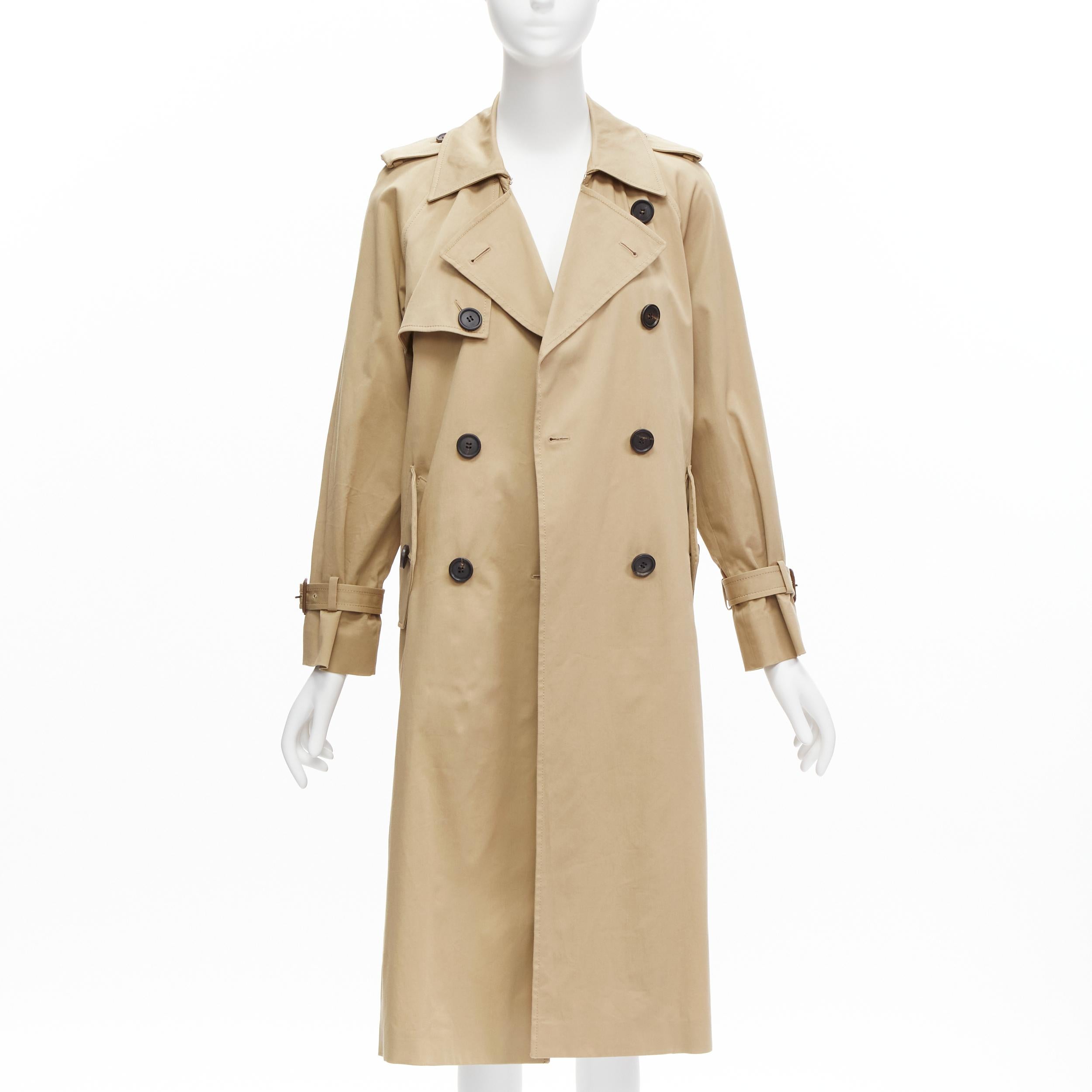 MIU MIU 2018 cotton blend classic double breasted belted trench coat IT36  In Good Condition In Hong Kong, NT