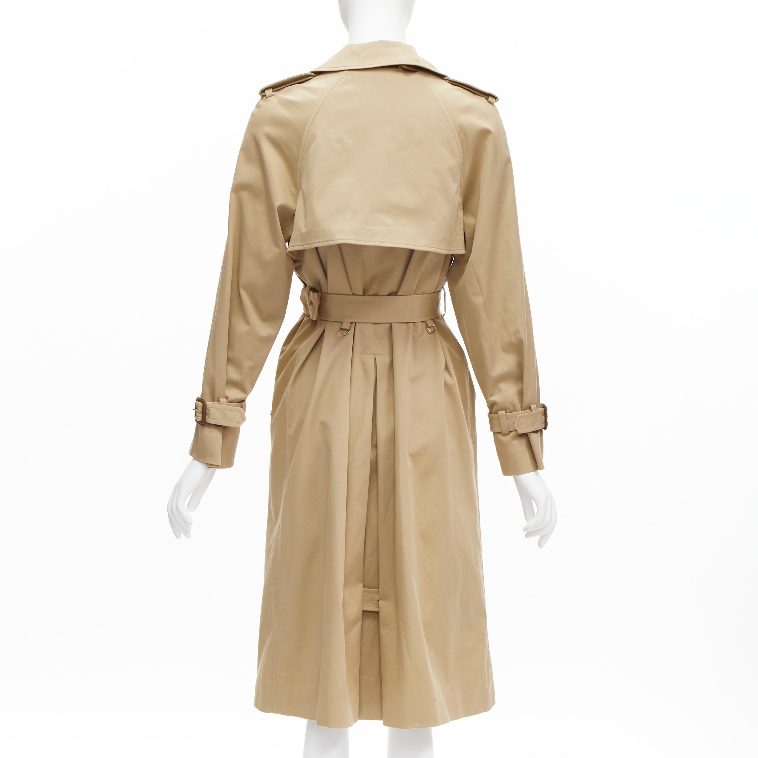 MIU MIU 2018 cotton blend classic double breasted belted trench coat IT36 2