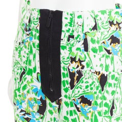 MIU MIU 2018 Runway print feather hem flared pants IT40 S Natalie Portman