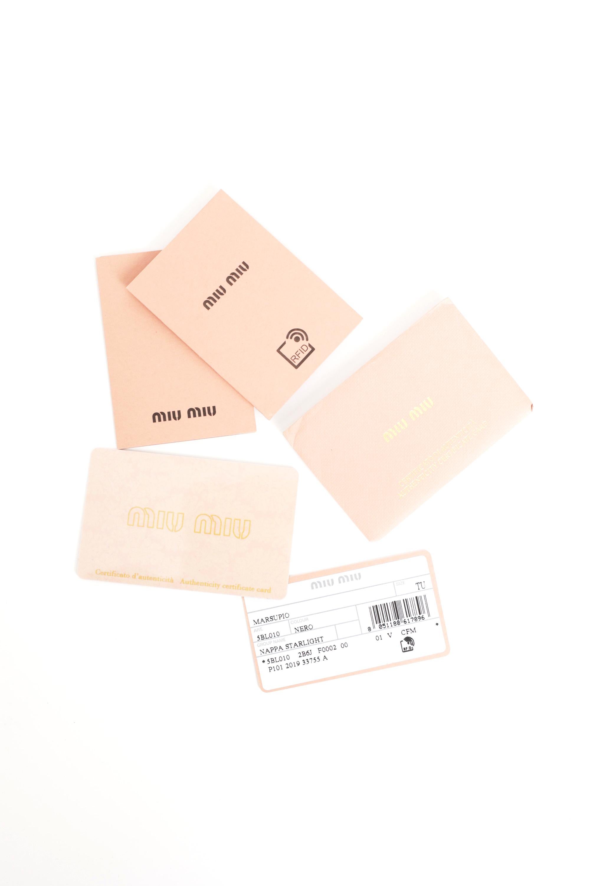 Miu Miu 2019 Nappa Starlight Bag For Sale 2