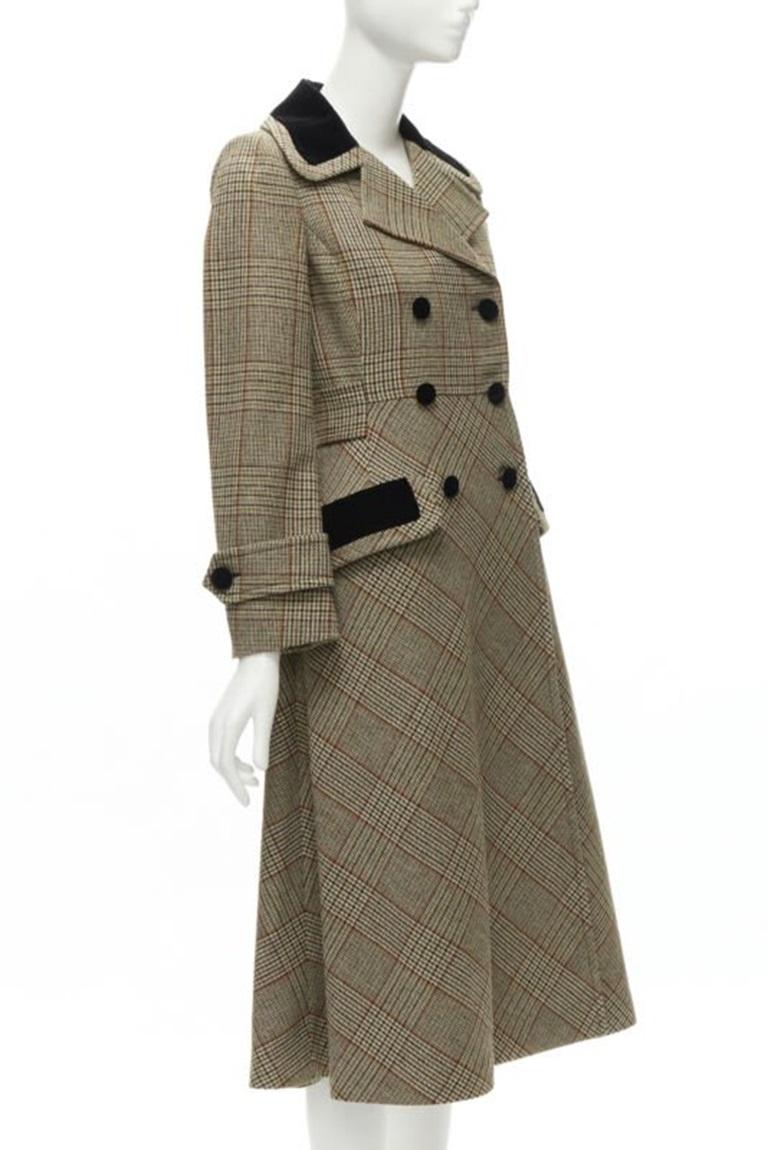 MIU MIU 2019 Runway virgin wool herringbone double breasted coat IT36 XS In Excellent Condition In Hong Kong, NT