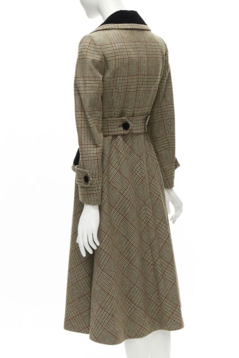 MIU MIU 2019 Runway virgin wool herringbone double breasted coat IT36 XS 2