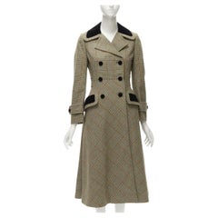 MIU MIU 2019 Runway manteau à double boutonnage en laine vierge à chevrons IT36 XS