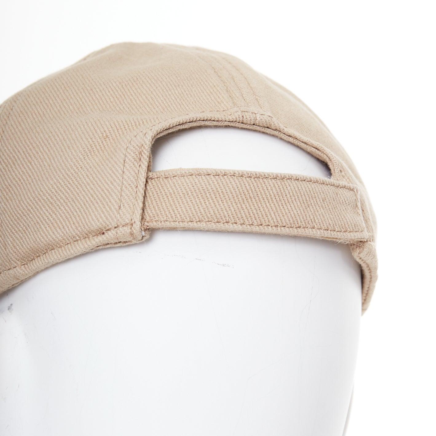 MIU MIU 2023 Drill kaki blanc coton twill blanc logo casquette de baseball L Pour femmes en vente