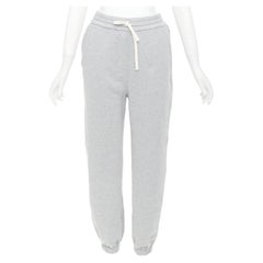 MIU MIU 2023 light cotton jersey logo applique back pocketed jogger pants IT40 S