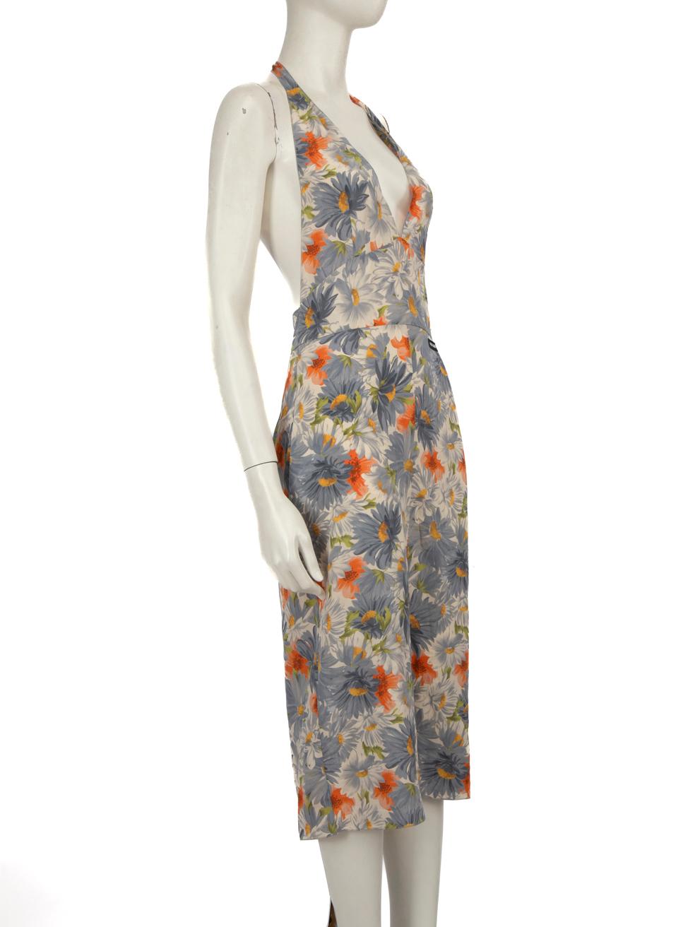 CONDITION is Very good. Hardly any visible wear to the dress is evident on this used Miu Miu designer resale item. This item comes with the original garment bag.
  
  
  
  Details
  
  
  2024
  
  Multicolour- blue tone
  
  Silk
  
  Dress
  
 