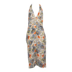 Miu Miu 2024 Floral Print Marocain Dress Size S