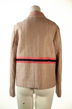 Miu Miu, Pink, Lurex Silk Blend, Blazer with Metallic Threading, 2000s