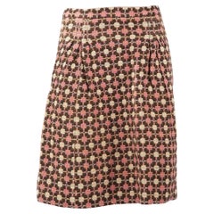 Miu Miu Abstract Wool Knee Length Skirt Size S