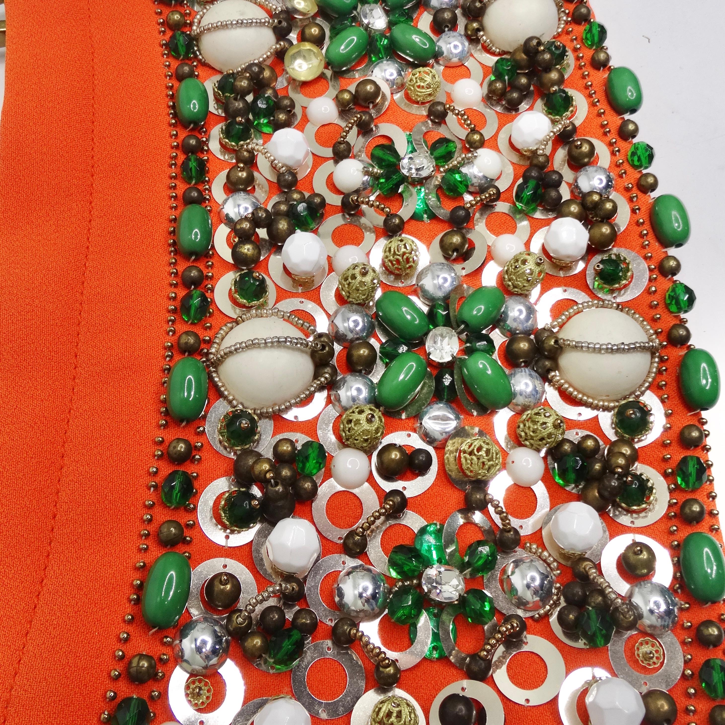 Miu - Sac à main en perles de bambou orange Unisexe en vente