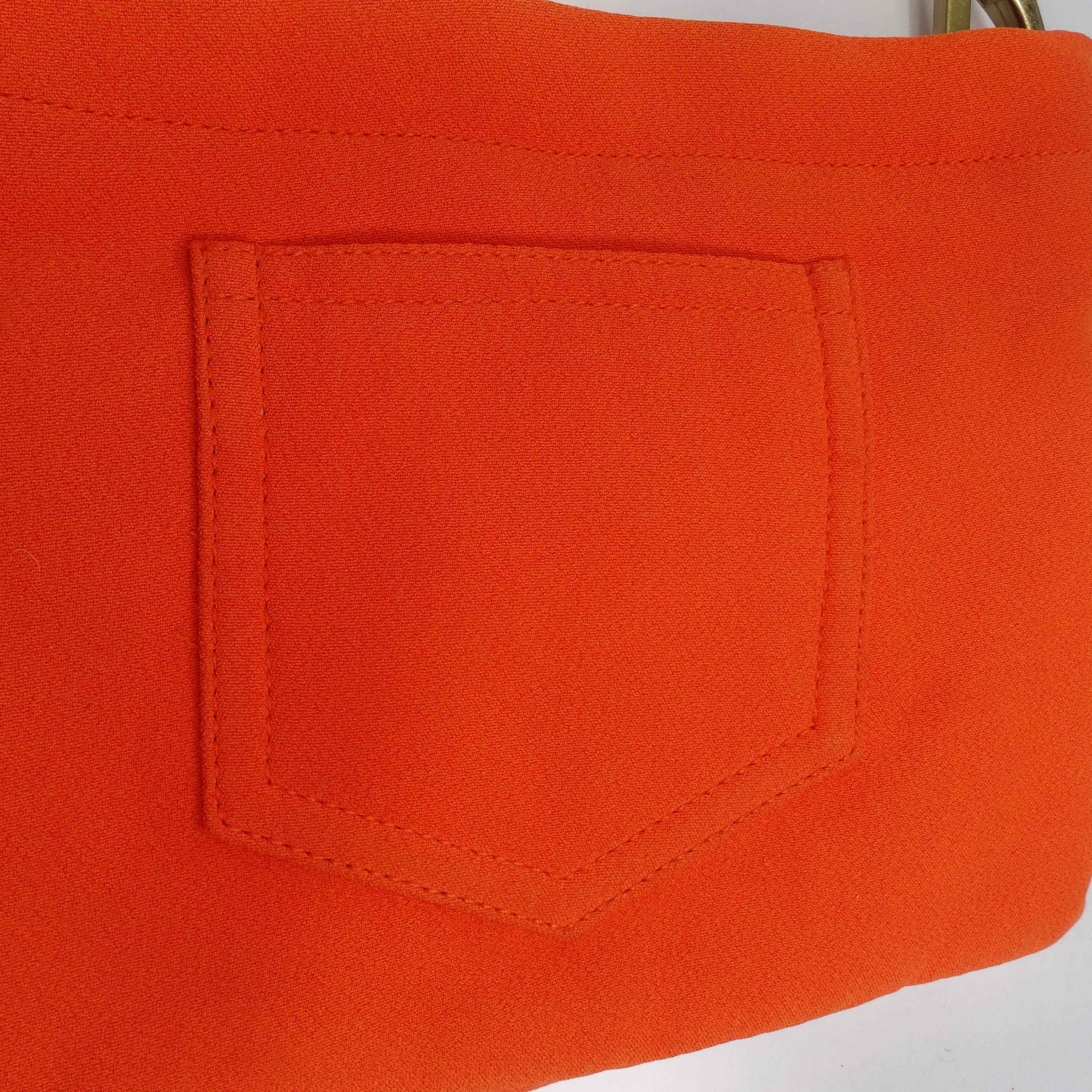 Miu Miu Bamboo Orange Beaded Handbag For Sale 4